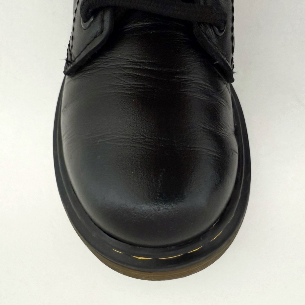DR. MARTENS 1460 J KIDS BLACK LEATHER LACE UP ANKLE BOOTS - Picture 6 of 10